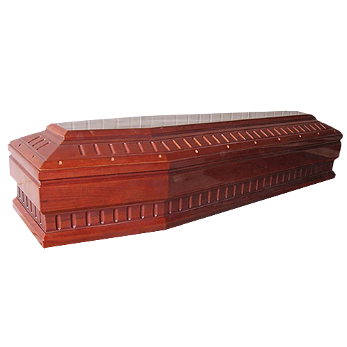 Carved Paulownia Wood Coffin